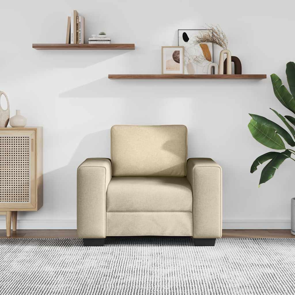 Thumbnail - vidaXL Sessel Creme 100x77x82 cm Stoff