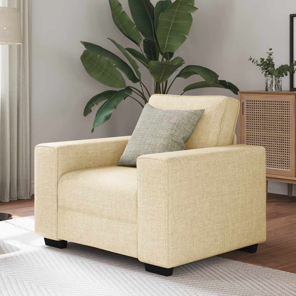vidaXL Sessel Creme 60 cm Stoff