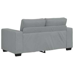 Pohovka pro 2 osoby Světle šedá 160x77x82 cm Látka - obrázek 6