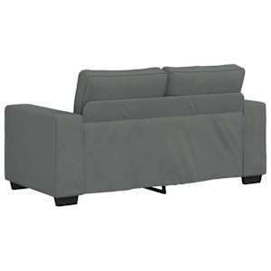 Pohovka pro 2 osoby tmavě šedá 160x77x82 cm látka - obrázek 6