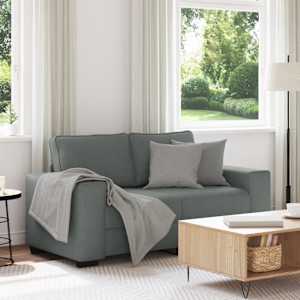 Dvosed temno siv 160x77x82 cm blago