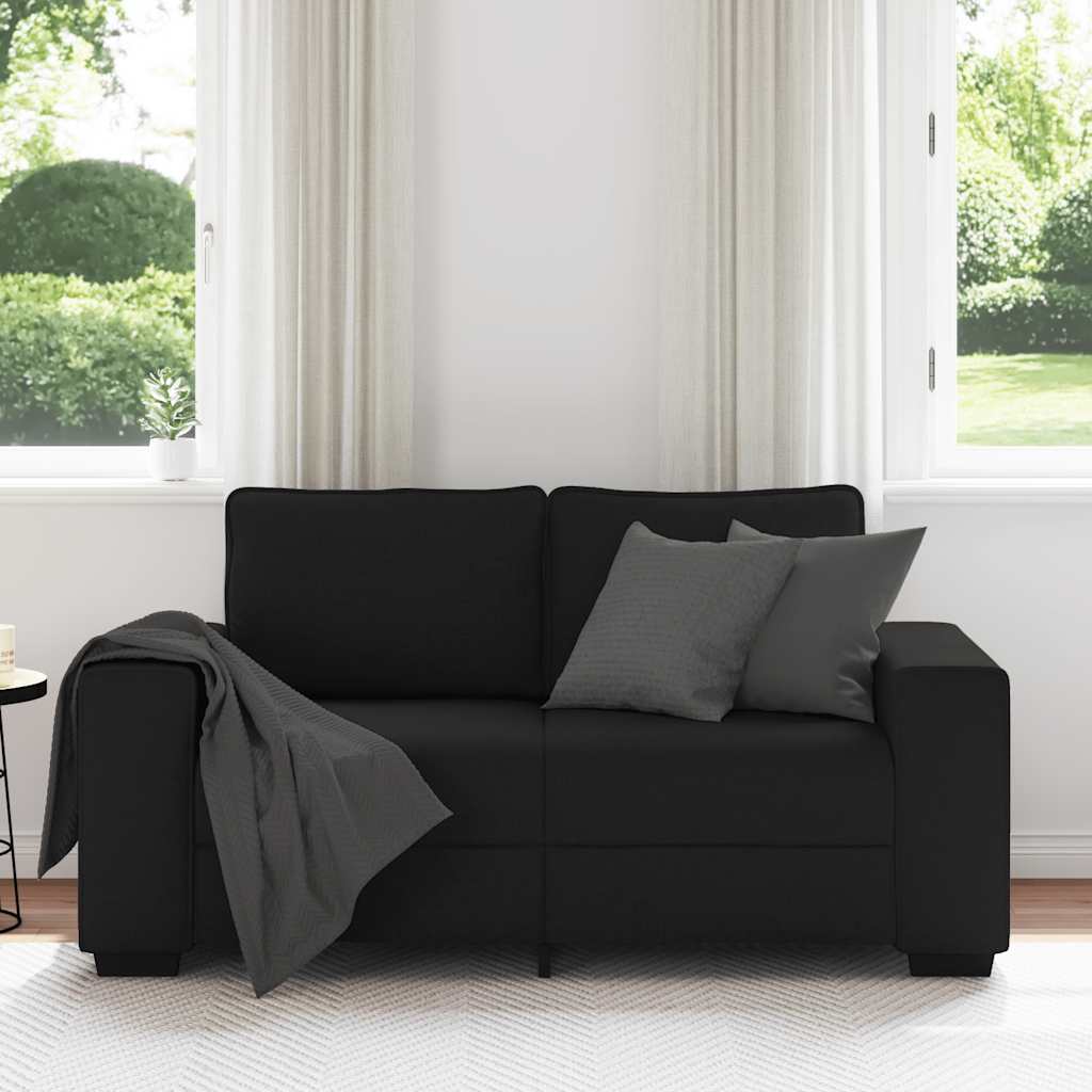 Thumbnail - vidaXL 2-Sitzer-Sofa Schwarz 160x77x82 cm Stoff