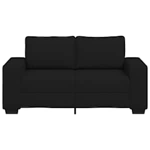 Pohovka pro 2 osoby černá 160x77x82 cm látka - obrázek 4