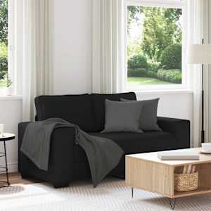 Dvosed črne barve 160x77x82 cm blago