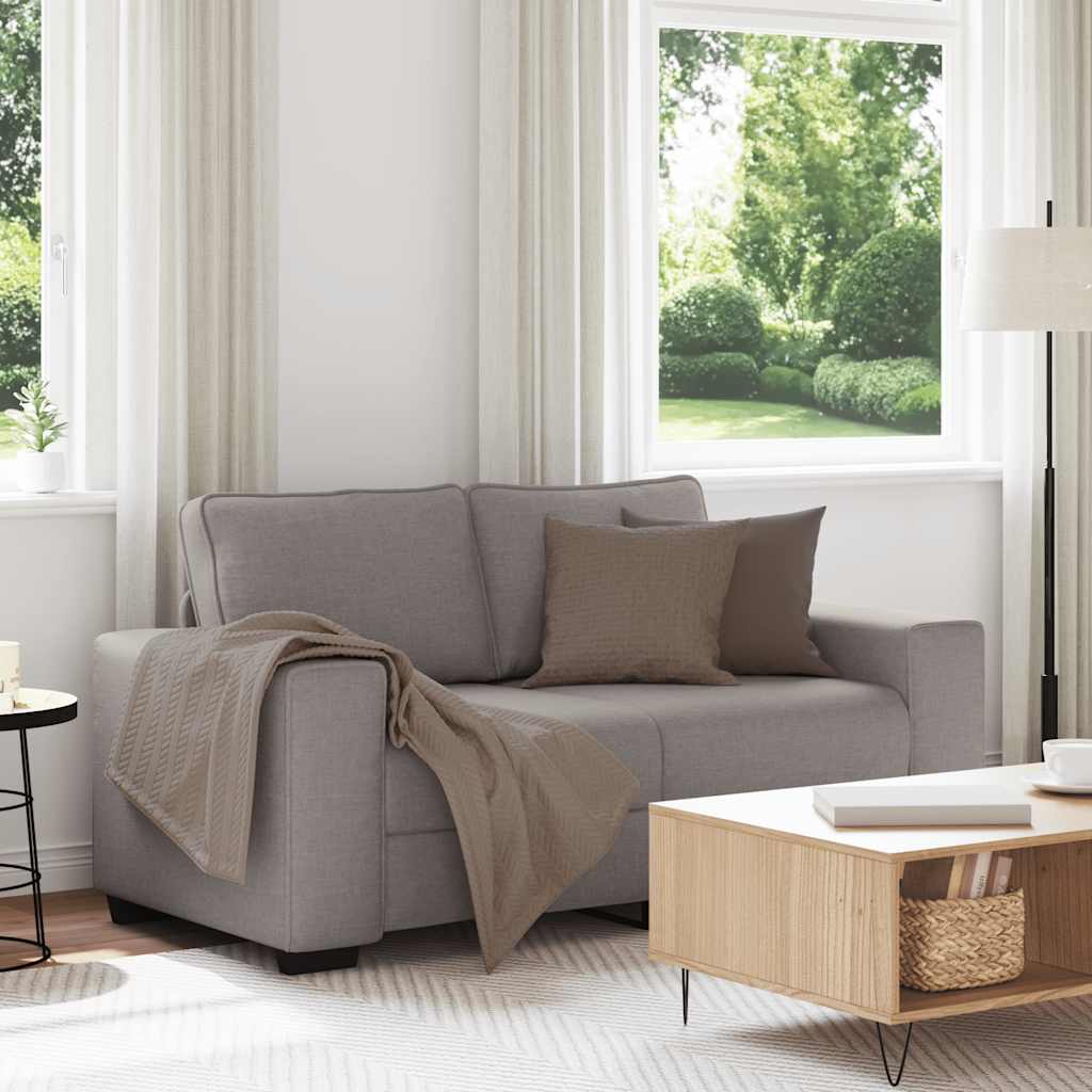 vidaXL 2-Sitzer-Sofa Taupe 160x77x82 cm Stoff