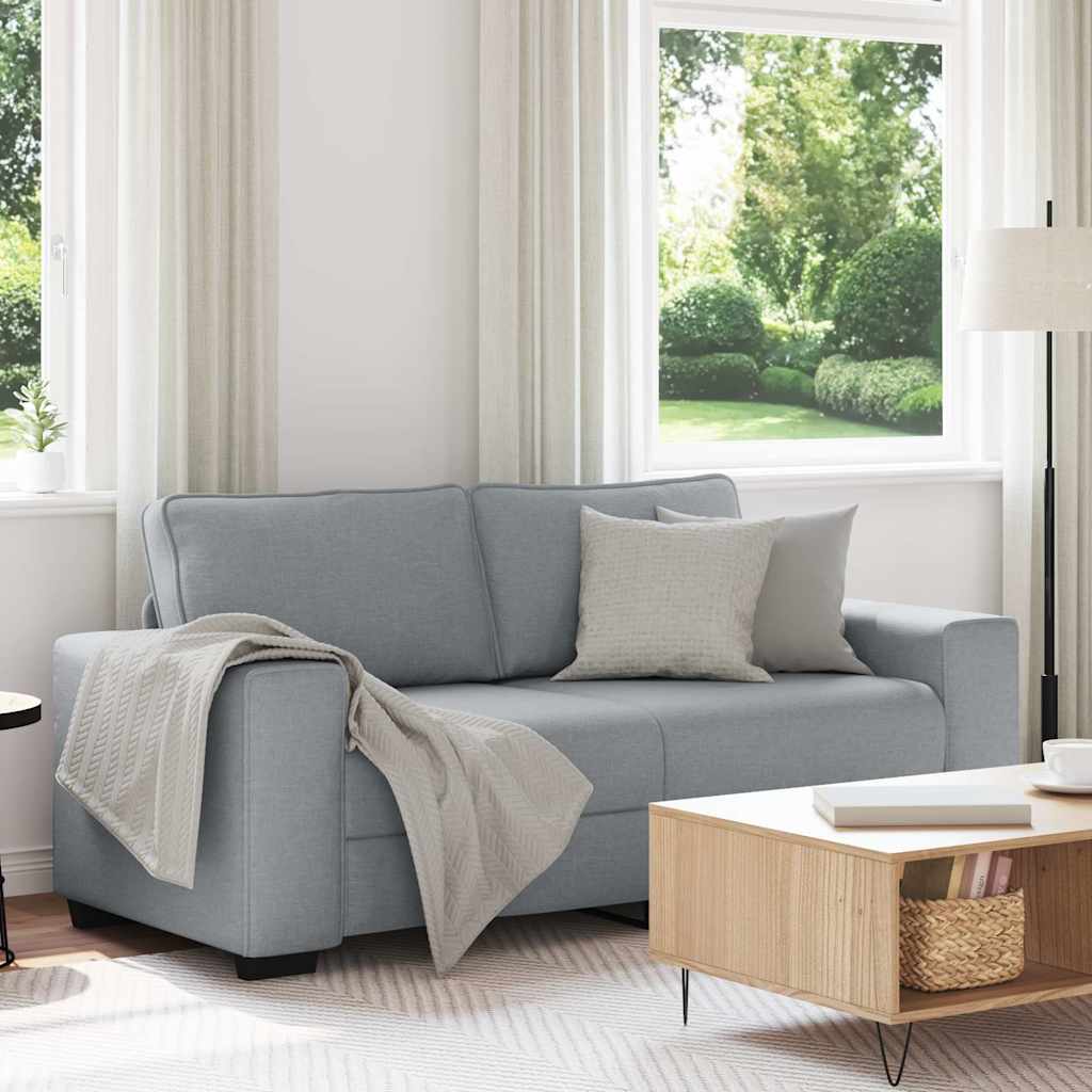 vidaXL 2-zitsbank 180x77x82 cm stof lichtgrijs