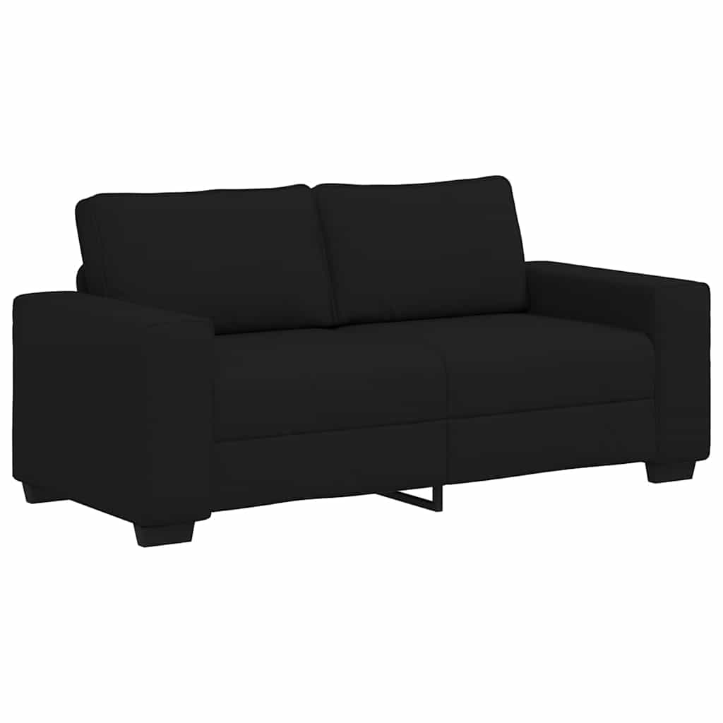 vidaXL Pohovka pro 2 osoby černá 140 cm látka