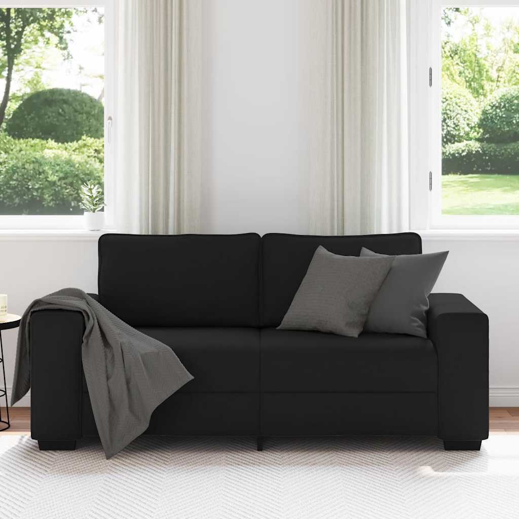 Thumbnail - vidaXL 2-Sitzer-Sofa Schwarz 180x77x82 cm Stoff