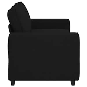 Pohovka pro 2 osoby černá 180x77x82 cm látka - obrázek 5