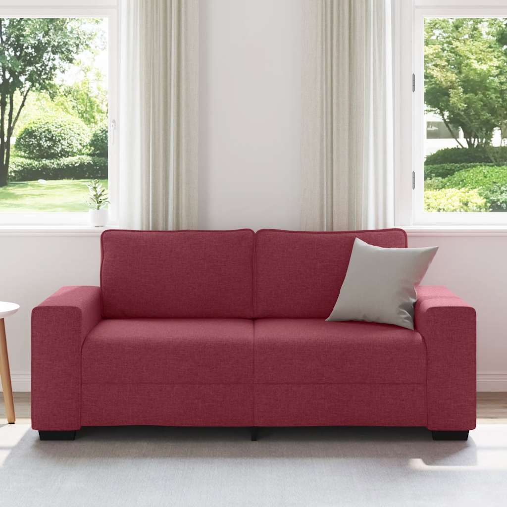 vidaXL 2-zitsbank wijnrood 140 cm stof