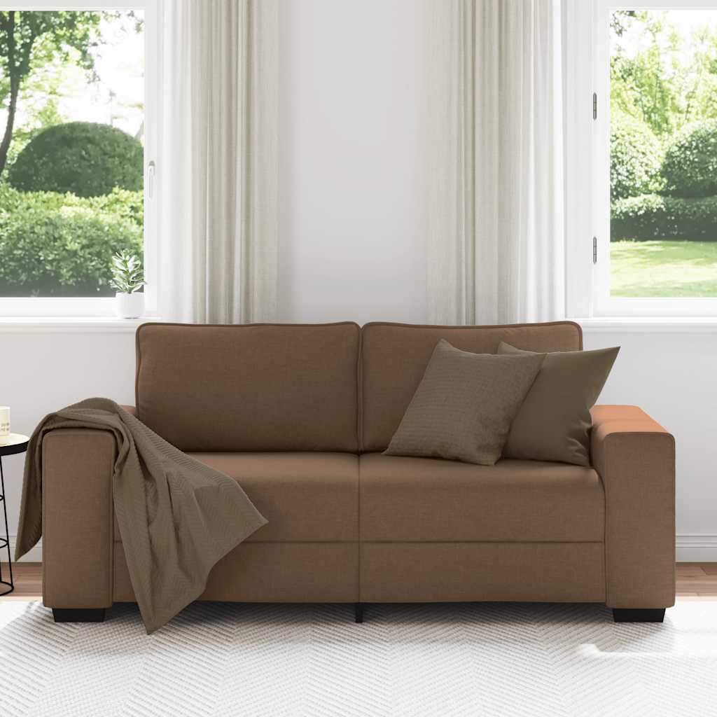 vidaXL 2-zitsbank bruin 140 cm stof