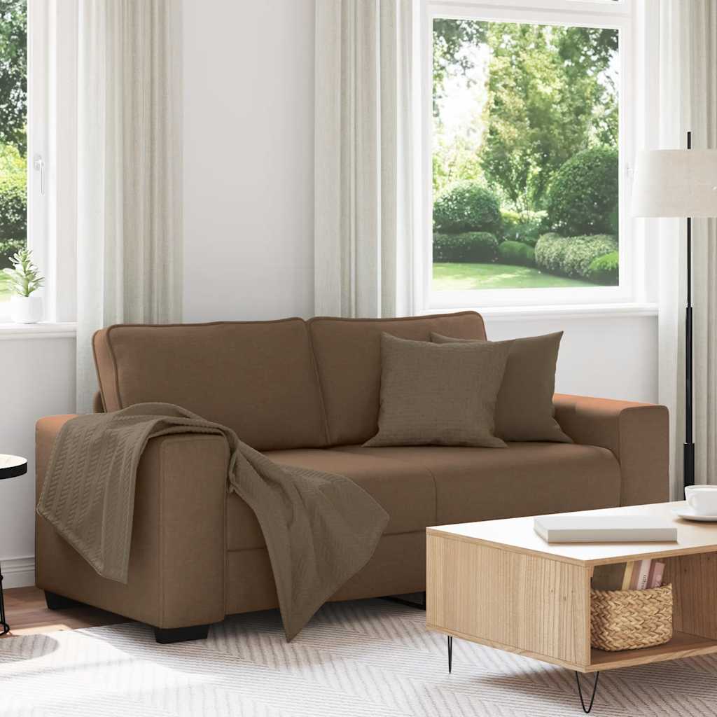 vidaXL 2-Sitzer-Sofa Braun 180x77x82 cm Stoff