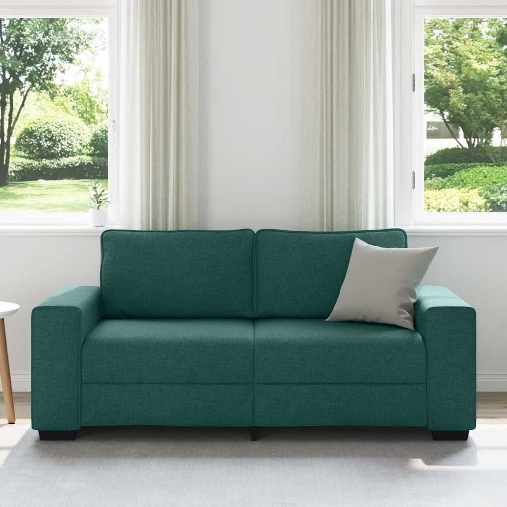 Thumbnail - vidaXL 2-Sitzer-Sofa Dunkelgrün 180x77x82 cm Stoff
