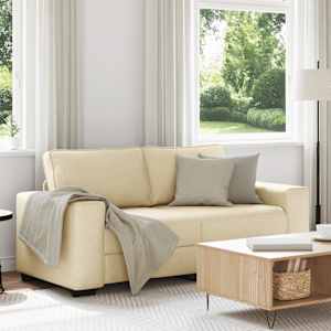 Dvosed kremne barve 180x77x82 cm blago