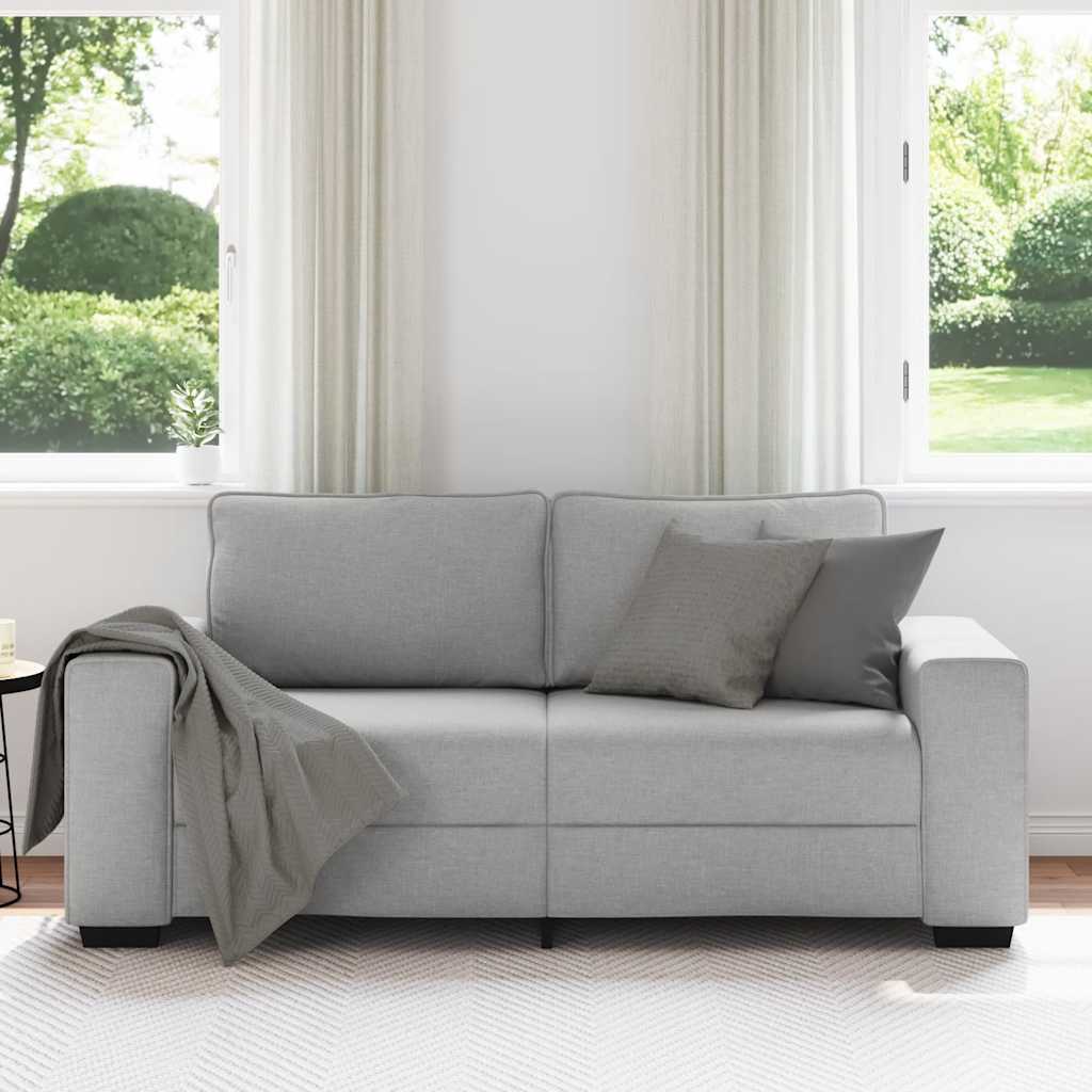 vidaXL 2-zitsbank Wolkengrijs 140 cm Stof