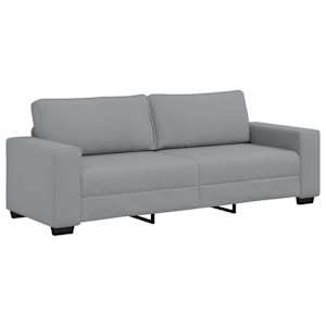Pohovka pro 3 osoby Světle šedá 220x77x82 cm Látka - obrázek 2