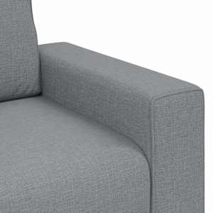 Pohovka pro 3 osoby Světle šedá 220x77x82 cm Látka - obrázek 7