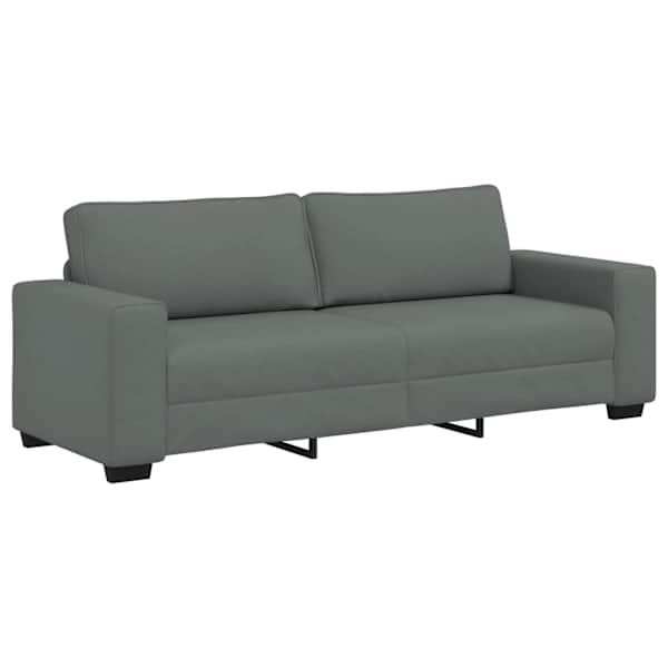 vidaXL 3-kohaline diivan, tumehall, 220 x 77 x 82 cm, kangas
