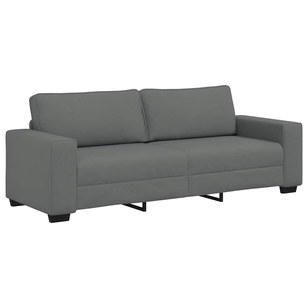 vidaXL 3-zitsbank 220x77x82 cm stof donkergrijs grijs, foto 3