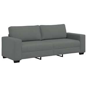 Pohovka pro 3 osoby tmavě šedá 220x77x82 cm látka - obrázek 2