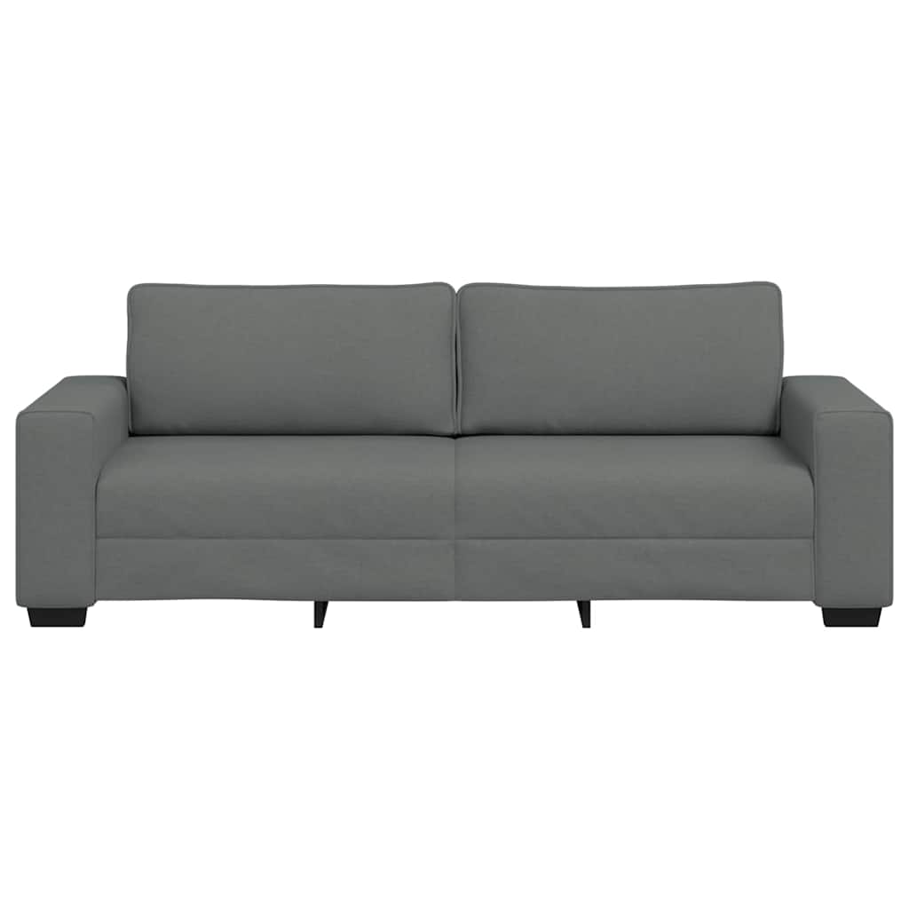 vidaXL 3-zitsbank 220x77x82 cm stof donkergrijs grijs, foto 4