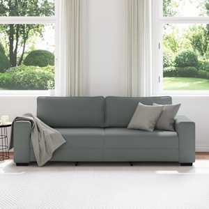Pohovka pro 3 osoby tmavě šedá 220x77x82 cm látka - obrázek 3