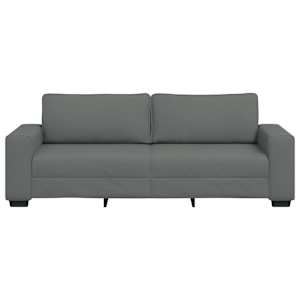 Pohovka pro 3 osoby tmavě šedá 220x77x82 cm látka - obrázek 4
