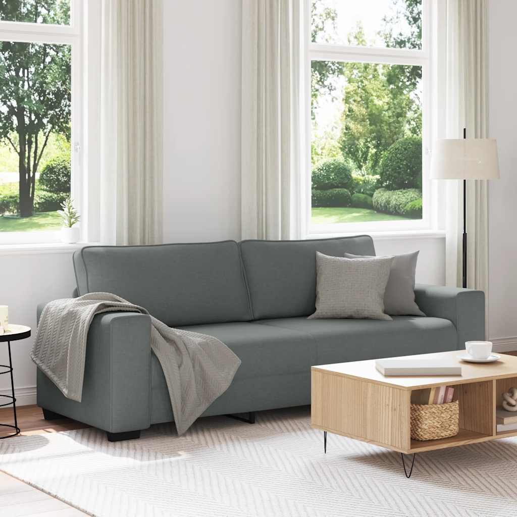 vidaXL 3-Sitzer-Sofa Dunkelgrau 180 cm Stoff