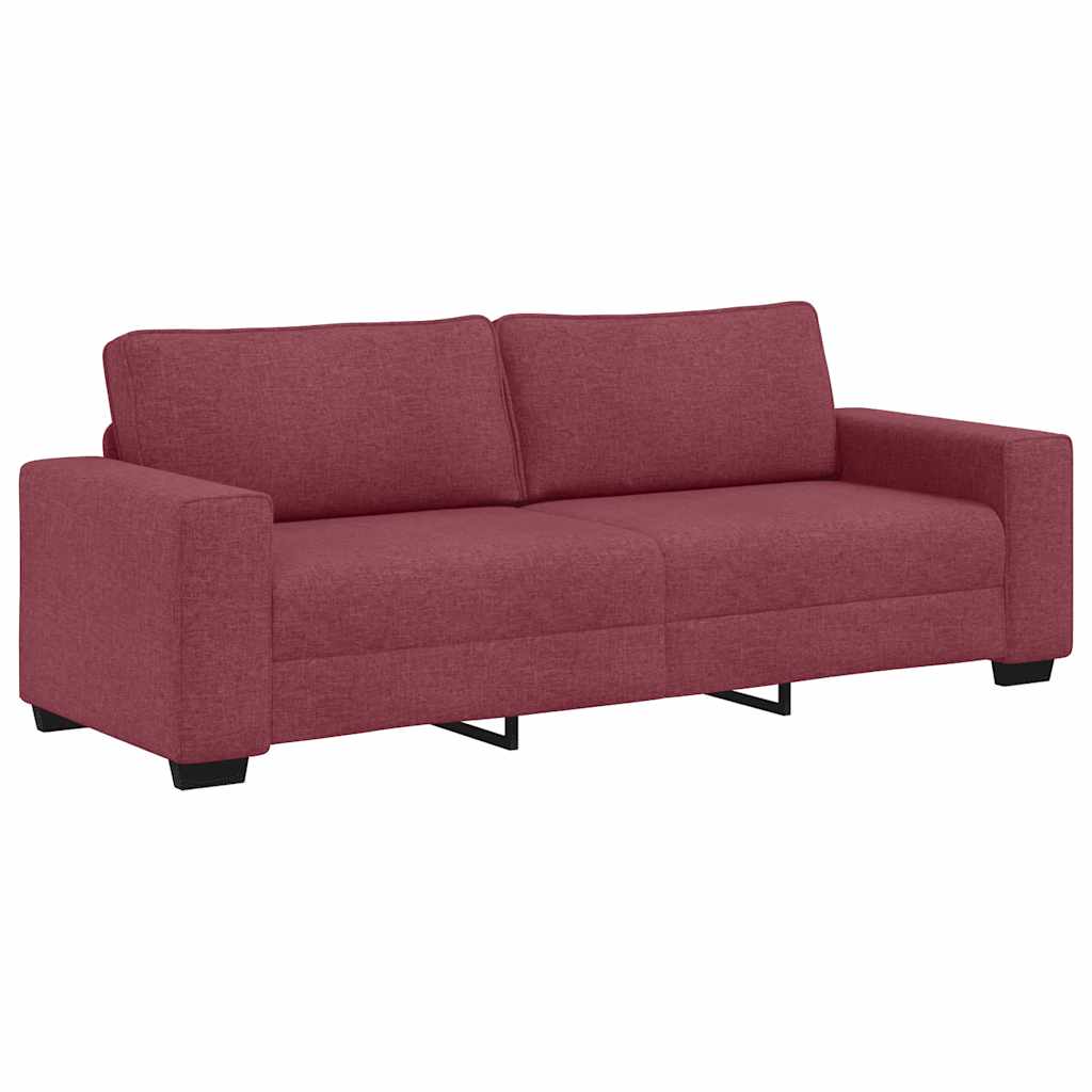 Thumbnail - vidaXL 3-Sitzer-Sofa Weinrot 220x77x82 cm Stoff
