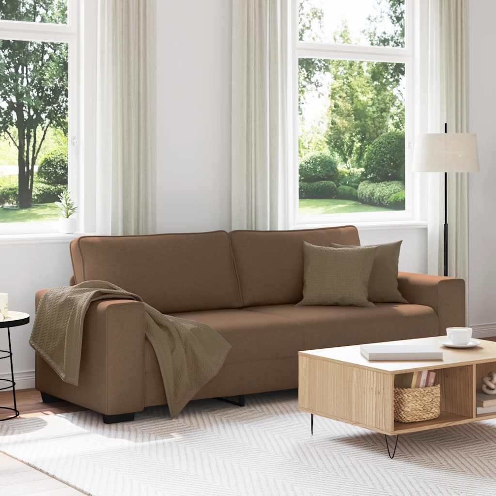 vidaXL 3-Sitzer-Sofa Braun 180 cm Stoff