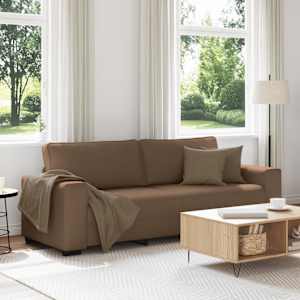 Trosed kavč rjav 220x77x82 cm blago