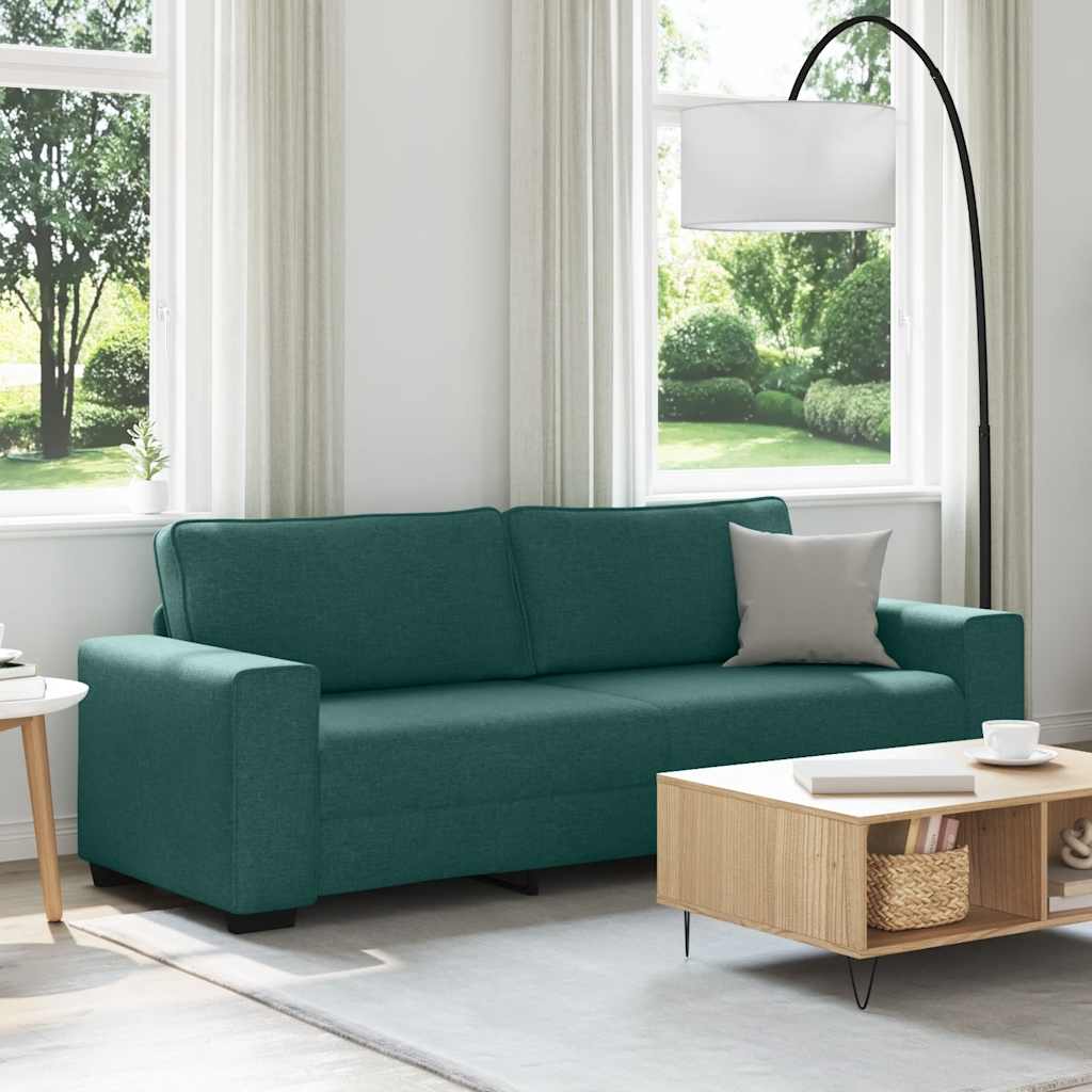 vidaXL 3-Sitzer-Sofa Dunkelgrün 180 cm Stoff