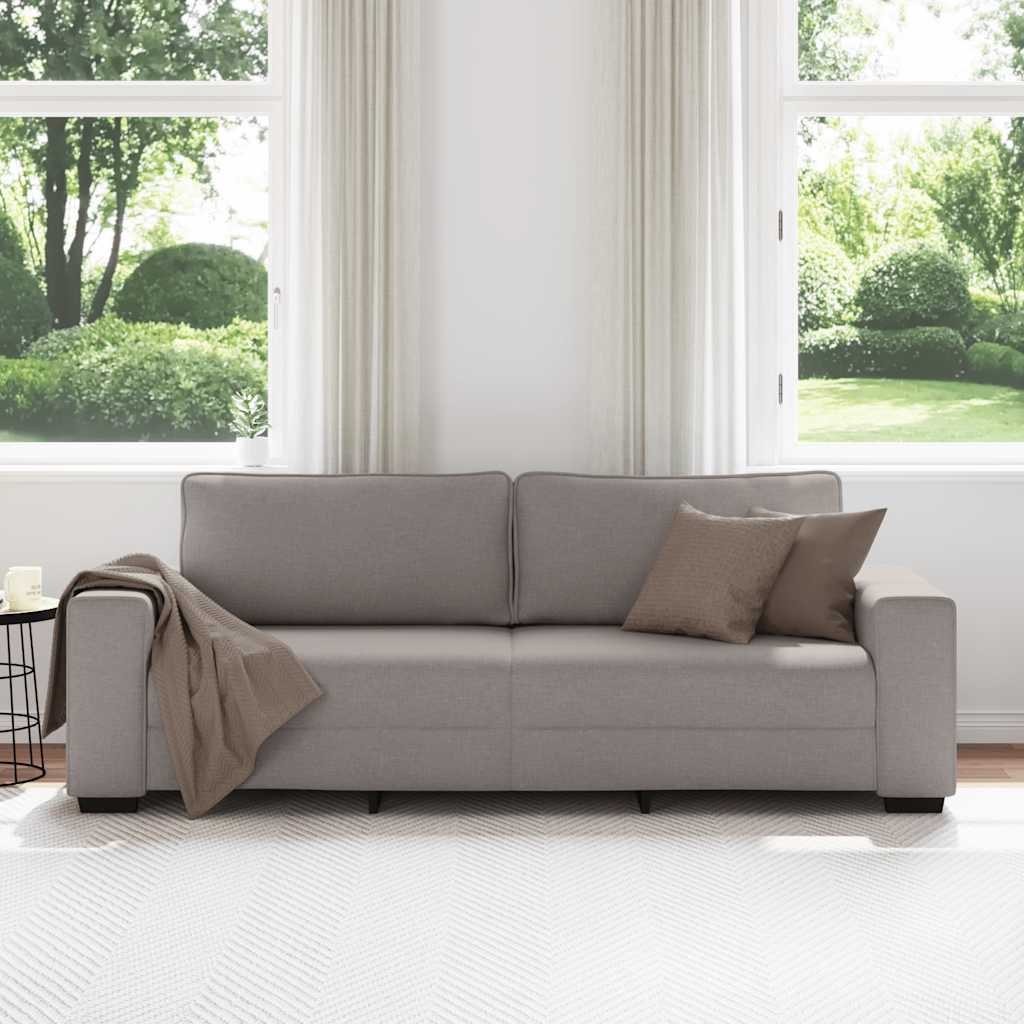 Thumbnail - vidaXL 3-Sitzer-Sofa Taupe 220x77x82 cm Stoff