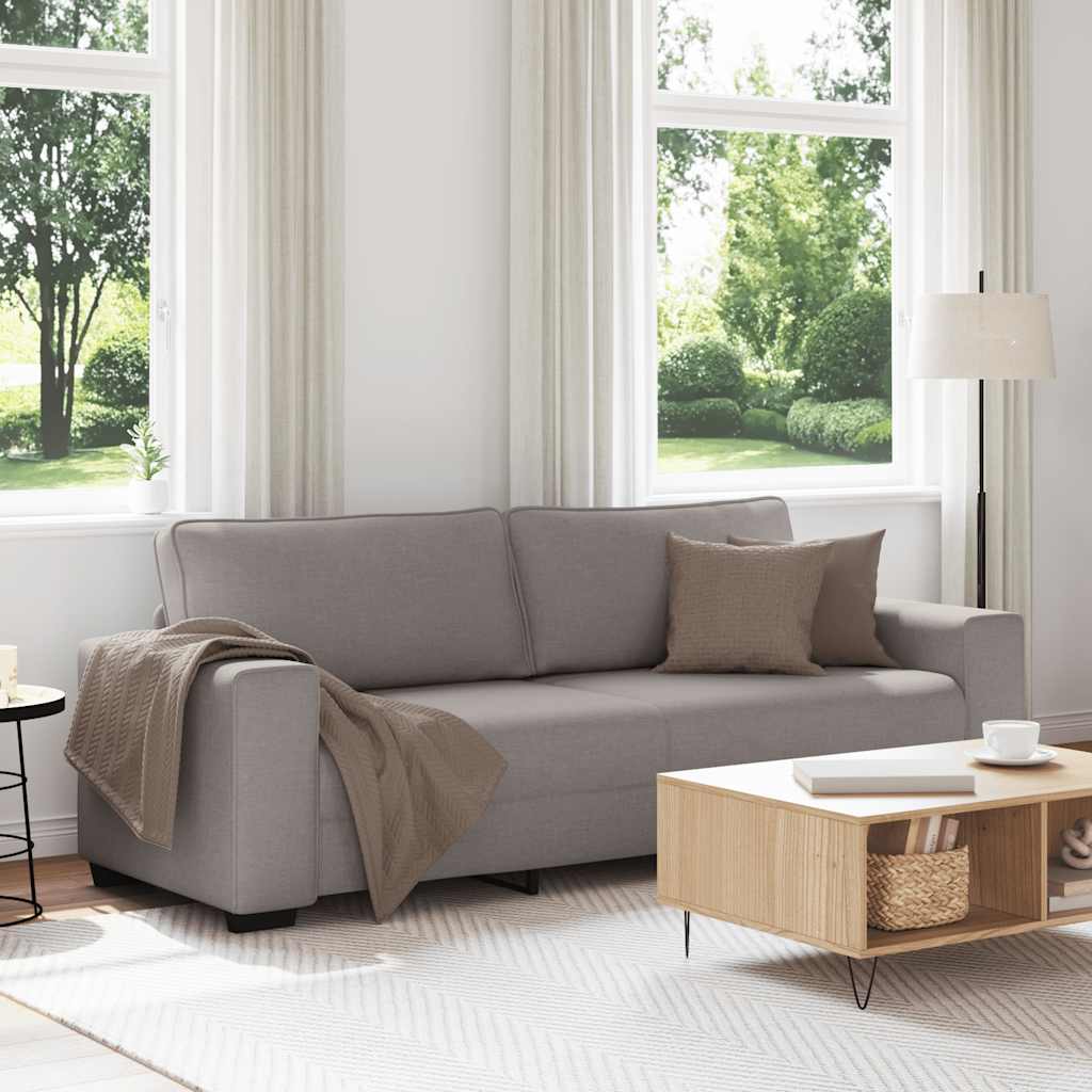 vidaXL 3-Sitzer-Sofa Taupe 180 cm Stoff