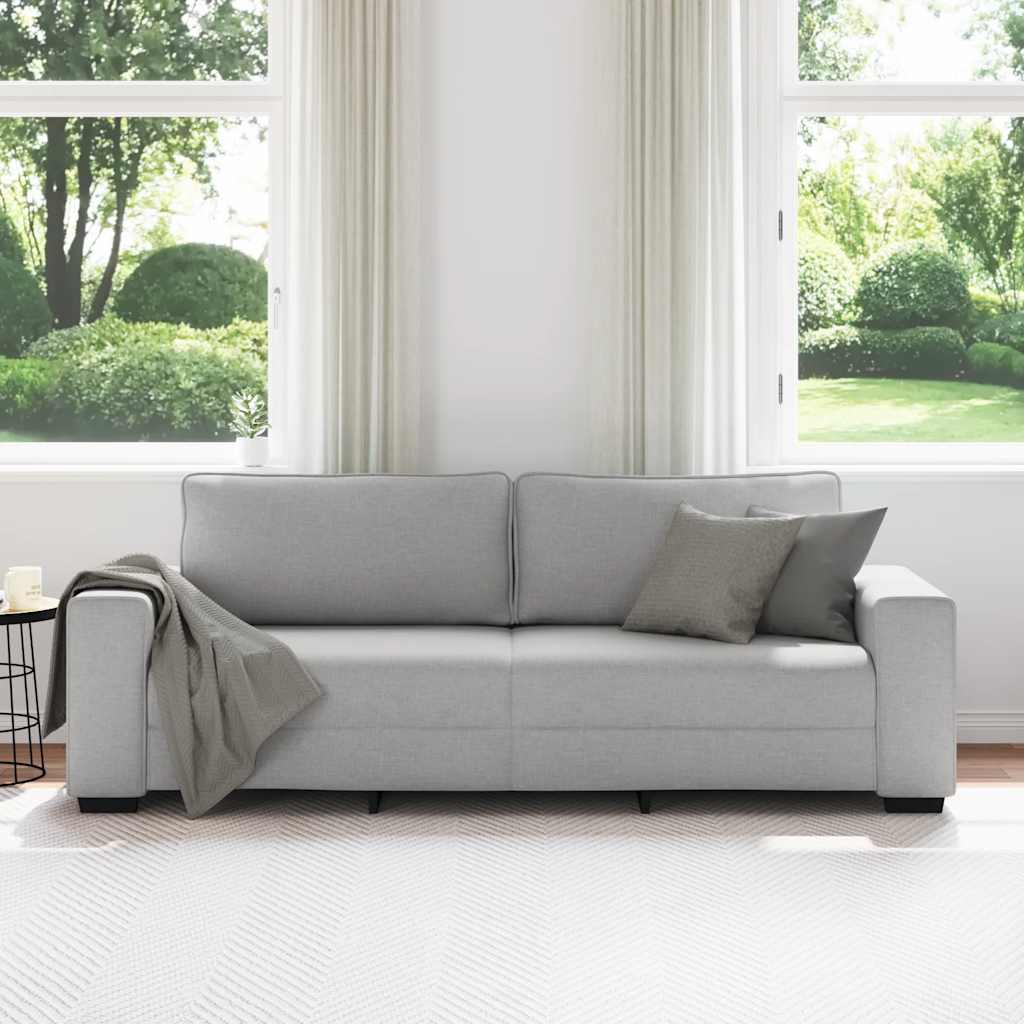 vidaXL 3-zitsbank Wolkengrijs 180 cm Stof