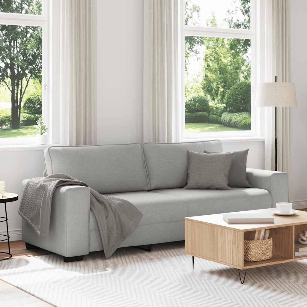 vidaXL 3-Sitzer-Sofa Wolkengrau 180 cm Stoff