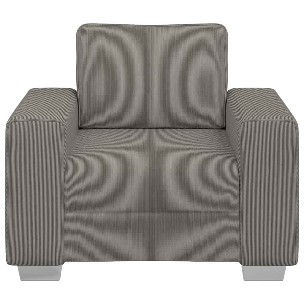 vidaXL Sofastoel Lichtgrijs 100x77x82 cm Corduroy Stof grijs, foto 4