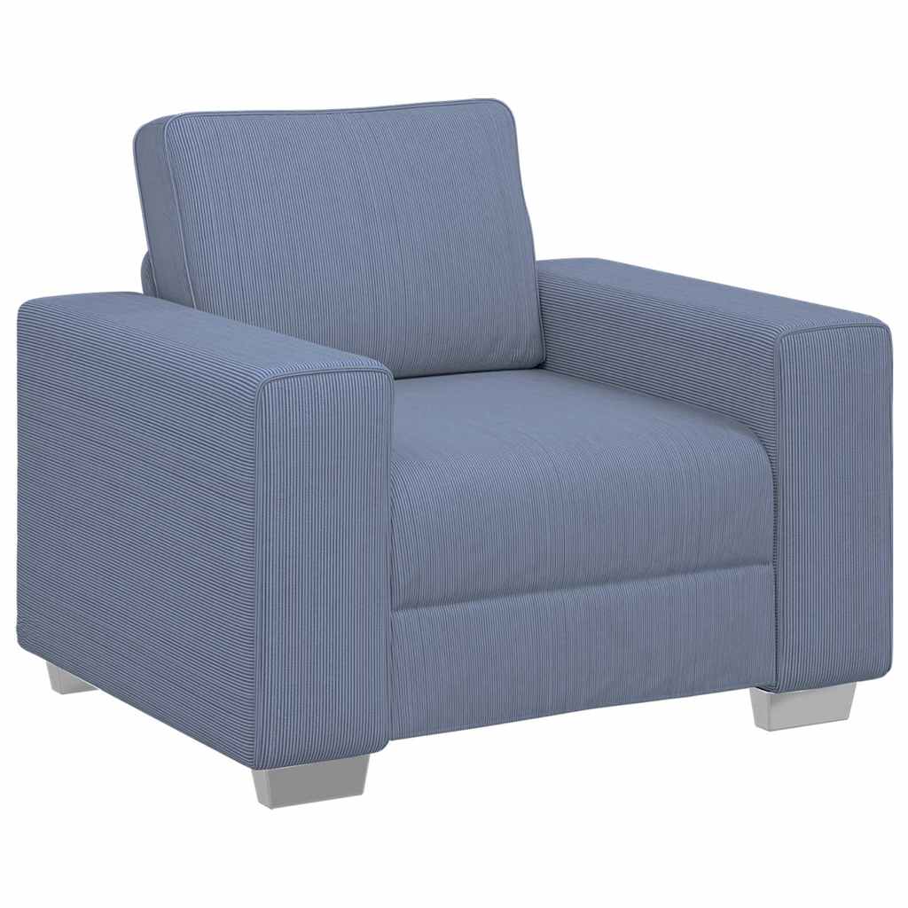 vidaXL Sofastoel Blauw 100x77x82 cm Corduroy Stof, foto 3