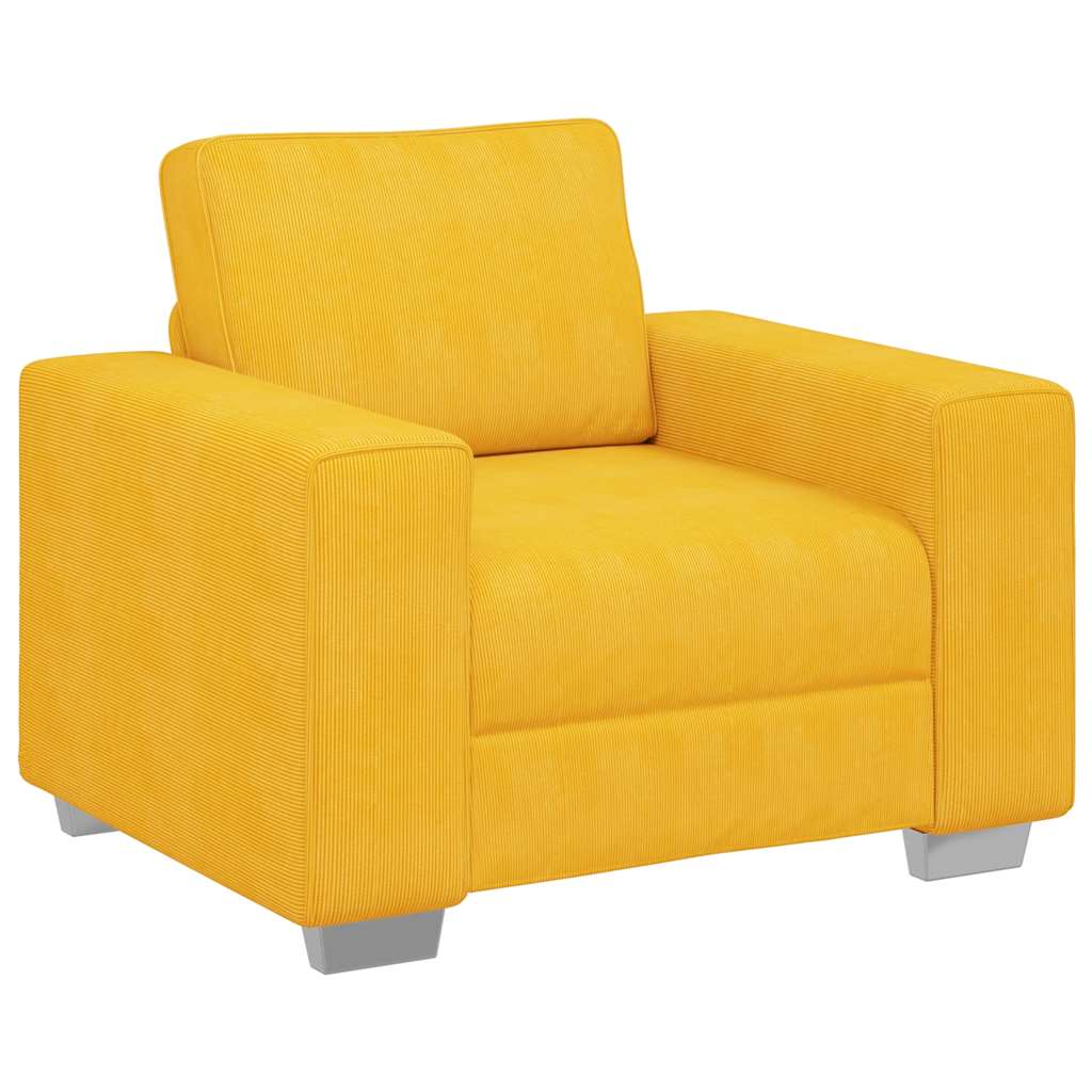 Thumbnail - vidaXL Sessel Hellgelb 60 cm Cordstoff