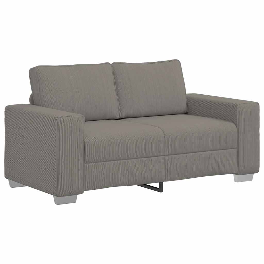 Thumbnail - vidaXL Zweisitzer-Sofa Hellgrau 120 cm Cordstoff