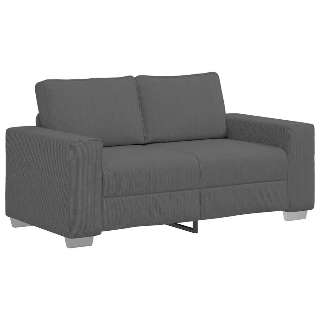 vidaXL Loveseat Sofa tmavě šedé 120 cm manšestrová tkanina
