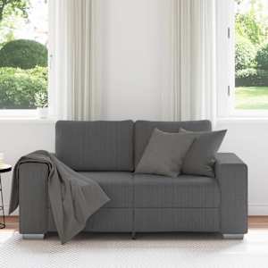 Loveseat Sofa tmavě šedé 160x77x82 cm manšestrová tkanina - obrázek 3