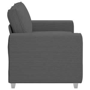 Loveseat Sofa tmavě šedé 160x77x82 cm manšestrová tkanina - obrázek 5