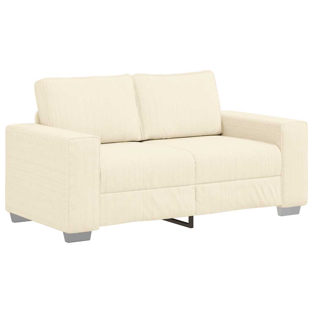 Thumbnail - vidaXL Zweisitzer-Sofa Creme 120 cm Cordstoff