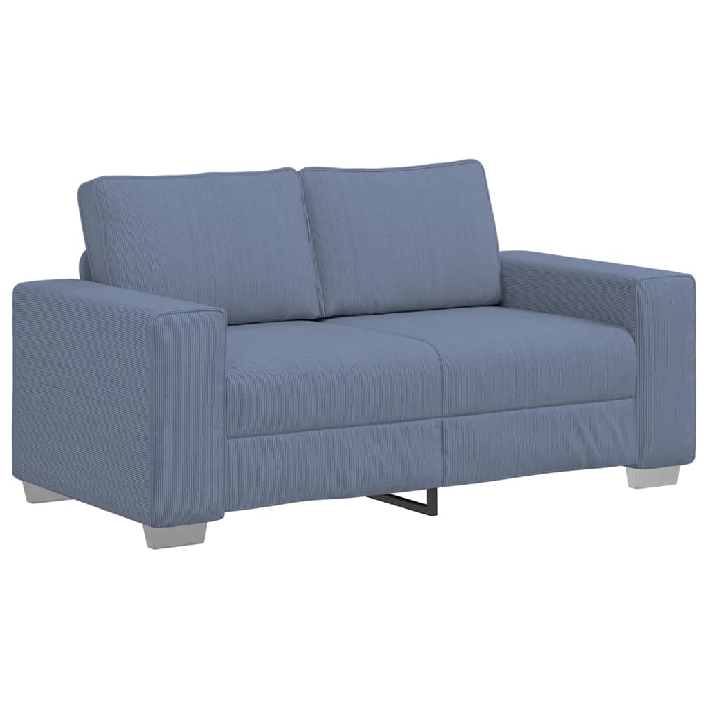 Thumbnail - vidaXL Zweisitzer-Sofa Blau 120 cm Cordstoff