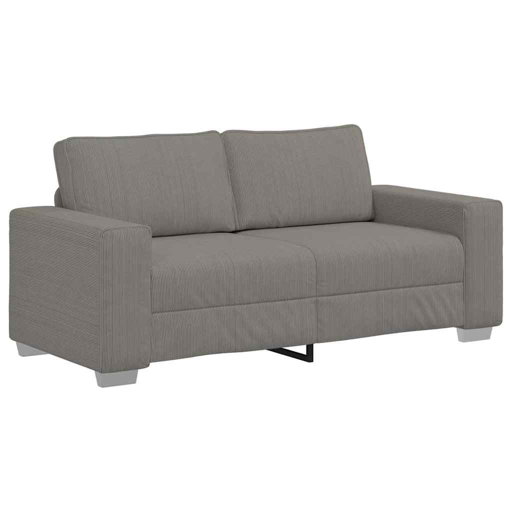 Thumbnail - vidaXL Zweisitzer-Sofa Hellgrau 140 cm Cordstoff