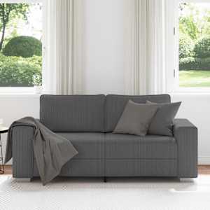 Loveseat Sofa tmavě šedé 180x77x82 cm manšestrová tkanina - obrázek 3
