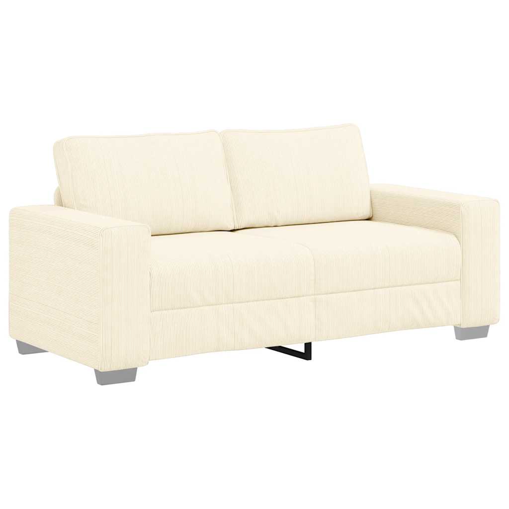 Thumbnail - vidaXL Zweisitzer-Sofa Creme 140 cm Cordstoff