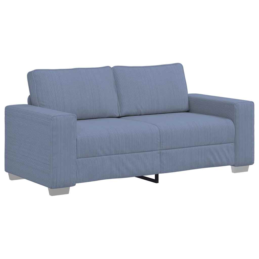 Thumbnail - vidaXL Zweisitzer-Sofa Blau 180x77x82 cm Cordstoff
