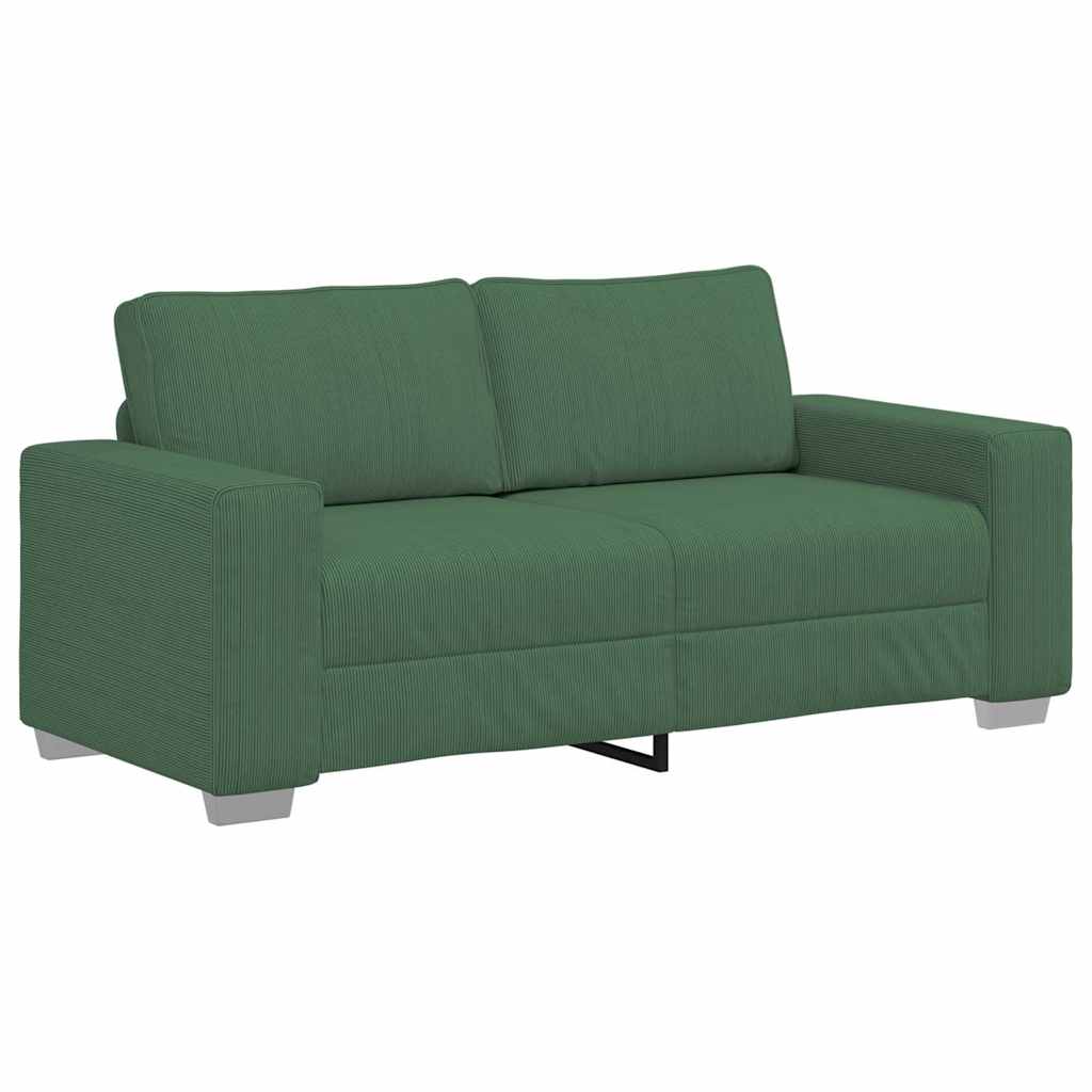 Thumbnail - vidaXL Zweisitzer-Sofa Dunkelgrün 140 cm Cordstoff